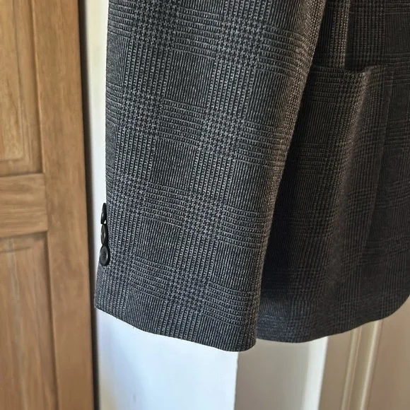 NWT Uniqlo grey comfort 2b jacket plaid xs - Picture 5 of 13